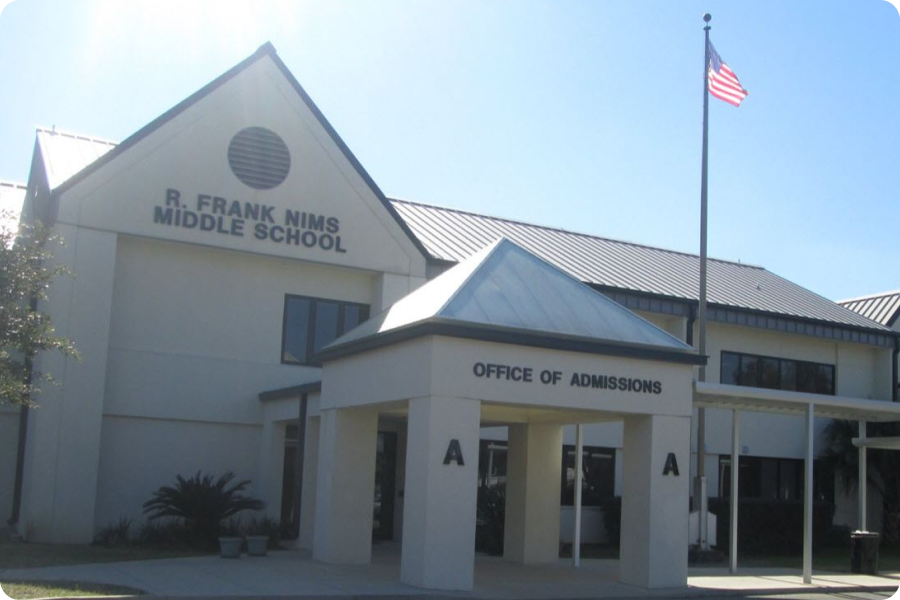 front of school admissions for middle school